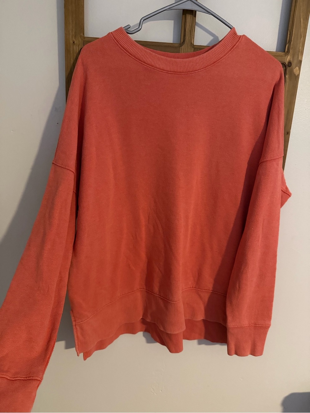 Time and Tru Coral Crewneck Sweater